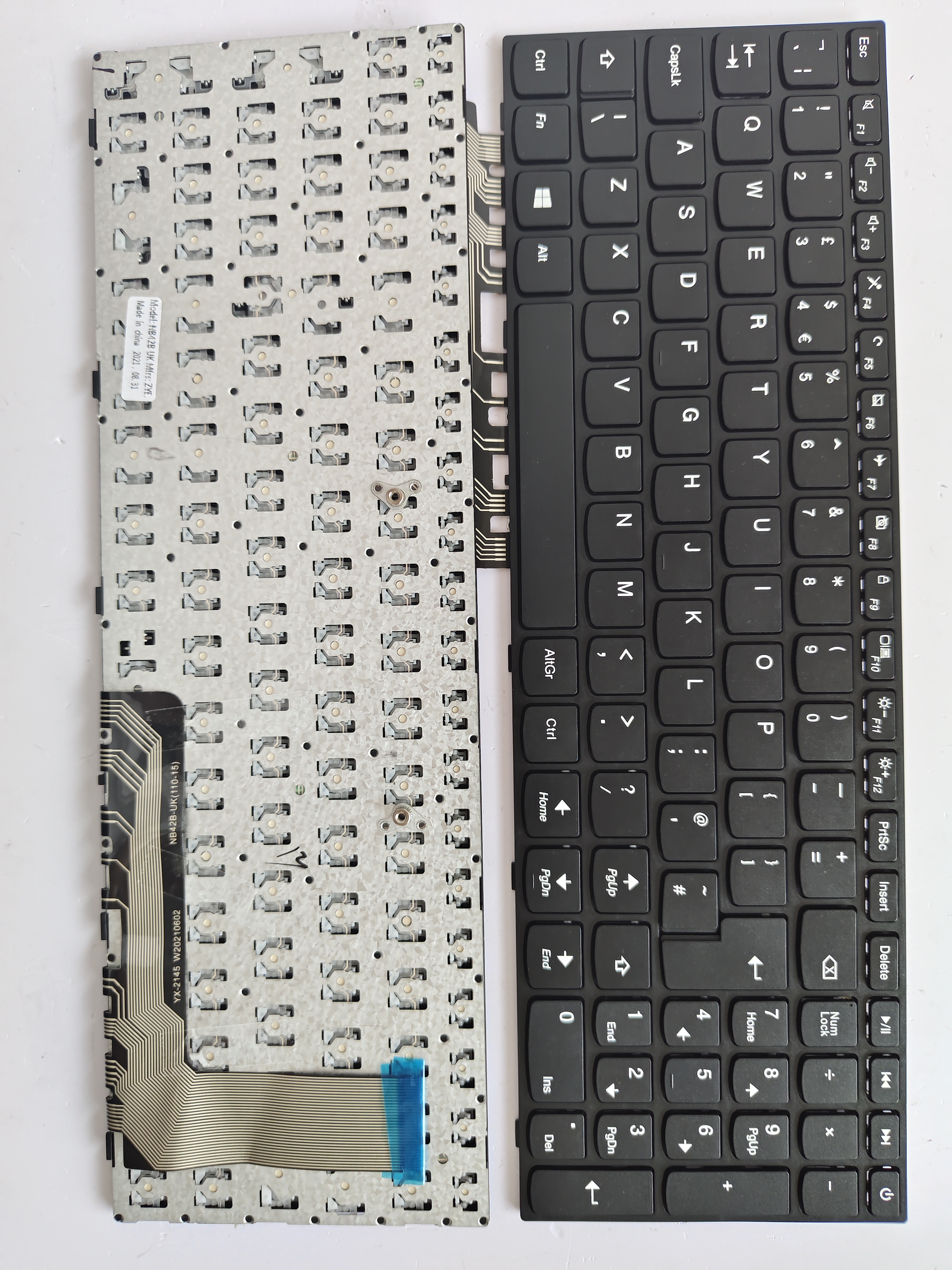 Picture of New Replacement Laptop Keyboard For LENOVO 110-15/110-15ISK with switch BLACK FRAME BLACK (OEM) Uk Layout